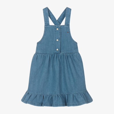 Tommy Hilfiger Kids' Girls Blue Denim Pinafore Dress