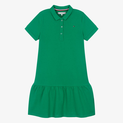 Tommy Hilfiger Teen Girls Green Cotton Polo Dress
