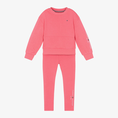 Tommy Hilfiger Kids' Girls Pink Cotton Leggings Set