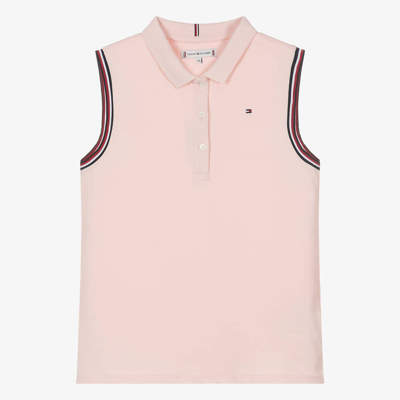 Tommy Hilfiger Teen Girls Pink Cotton Polo Shirt