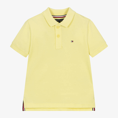 Tommy Hilfiger Kids' Boys Yellow Cotton Polo Shirt