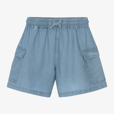 Ido Junior Kids'  Girls Blue Chambray Shorts