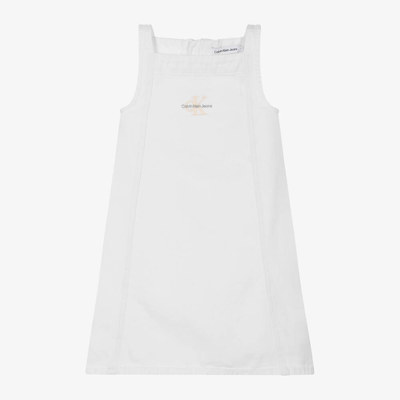 Calvin Klein Kids' Girls White Denim Dress