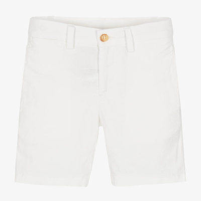 Ralph Lauren Kids' Boys White Linen & Cotton Shorts