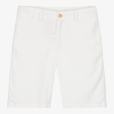Ralph Lauren Teen Boys White Linen & Cotton Shorts