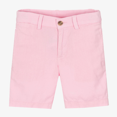 Ralph Lauren Kids' Boys Pink Linen & Cotton Shorts