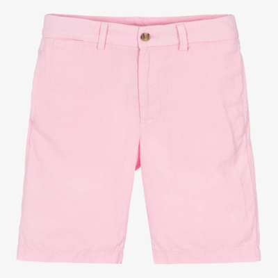 Ralph Lauren Teen Boys Pink Linen & Cotton Shorts