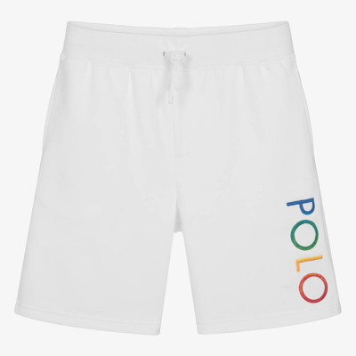 Ralph Lauren Teen Boys White Cotton Jersey Shorts