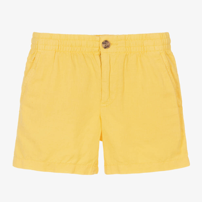 Ralph Lauren Kids' Boys Yellow Linen & Cotton Shorts