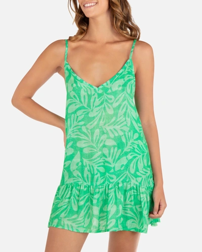 Inmocean Women's Marina V Neck Mini Dress In Jade