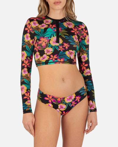 Inmocean Women's Fiji Fantasy Crop Long Sleeve Rashguard In Floral Print