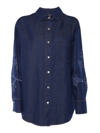 Forte Forte Dark Blue Denim Shirt In Blue