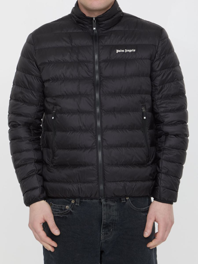 PALM ANGELS SHORT DOWN JACKET WITH LOGO