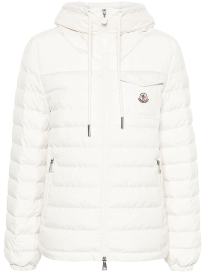 Moncler Acamante Hooded Down Jacket In Natural