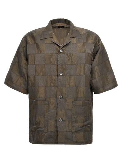 Needles Khaki Cabana Shirt In Gris