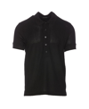 Tom Ford Textured Wool Polo Shirt In Black