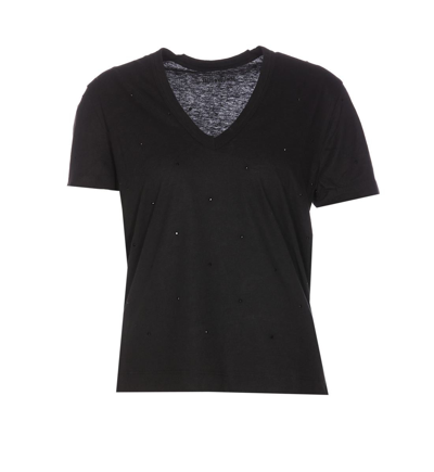Zadig & Voltaire Wassa Dots Strass T-shirt In Black