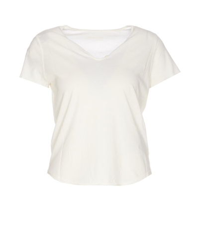 Zadig & Voltaire Tunisien Crop Badge Wings T-shirt In White