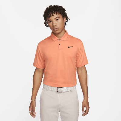 Nike Men's Dri-fit Tour Solid Golf Polo In Orange