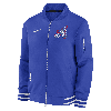 Nike Atlanta Braves Authentic Collection City Connect Game Time  Men's Mlb Full-zip Bomber Jacket In Blue