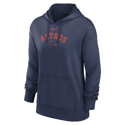 Nike Houston Astros Authentic Collection Practice  Women's Dri-fit Mlb Pullover Hoodie In Blue