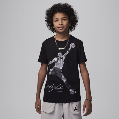 Jordan Jumpman Heirloom Big Kids' Graphic T-shirt In Black