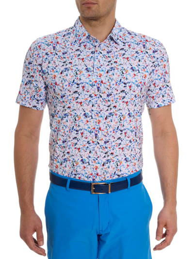 ROBERT GRAHAM MEN'S LUCCA FLORAL POLO SHIRT