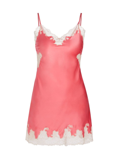 Josie Natori Women's Lolita Silk & Lace Chemise In Parfait Ecru