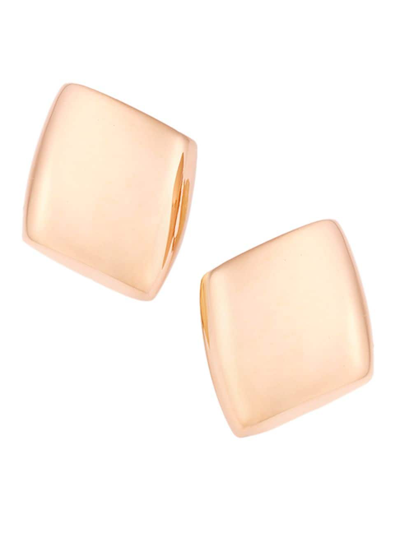 Vhernier Women's Plateau 18k Rose Gold Large Clip-on Earrings In Pink Gold