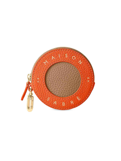 Maison De Sabre Maison De Sabré Leather Coin Purse In Sandstone Manhattan
