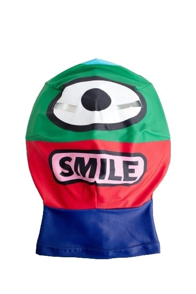 Walter Van Beirendonck Graphic-print Colour-block Face Mask In Multicolor