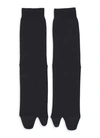 Maison Margiela Black Tabi Toe Socks In Cotton Blend Woman In Black