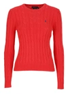 POLO RALPH LAUREN RED COTTON SWEATER