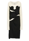 Maison Margiela Viscose-blend Midi Dress In Black