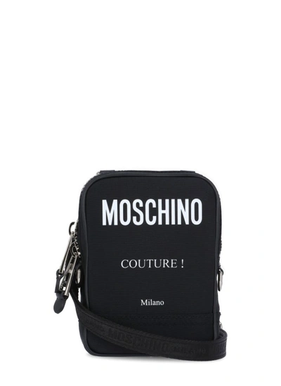 Moschino Shoulder Bag With Logo In Black