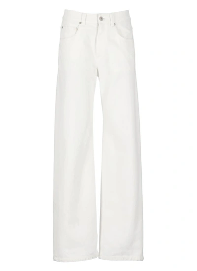 Brunello Cucinelli Mid-rise Wide-leg Jeans In White