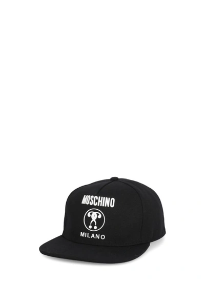 Moschino Baseball Hat With Logo In Black