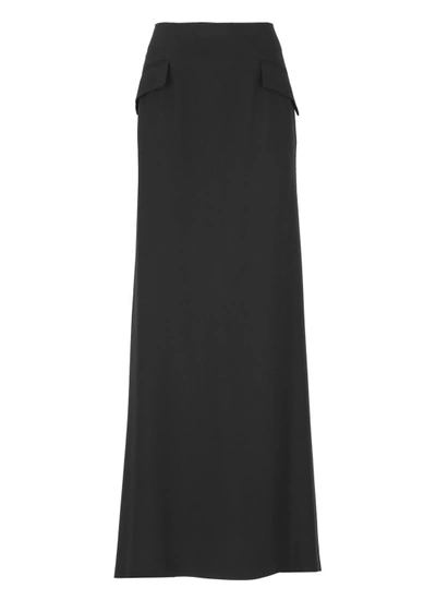 Alberta Ferretti Elastic Waist Skirt In Black