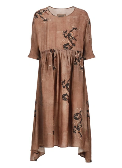 Uma Wang Agnus Dress In Brown