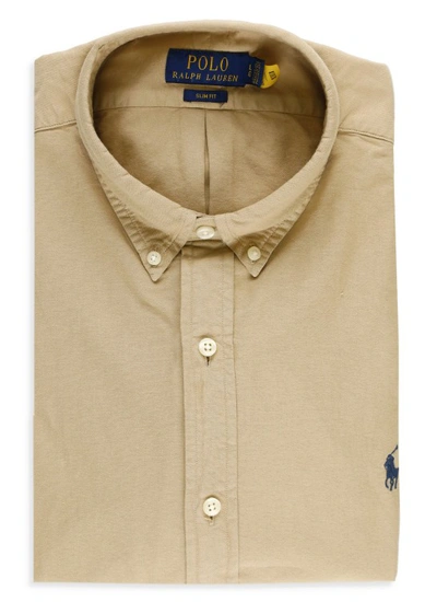 Polo Ralph Lauren Polo Pony Button-collar Shirt In Brown