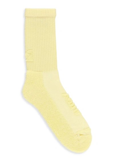 Autry Yellow  Cotton Socks In Gold