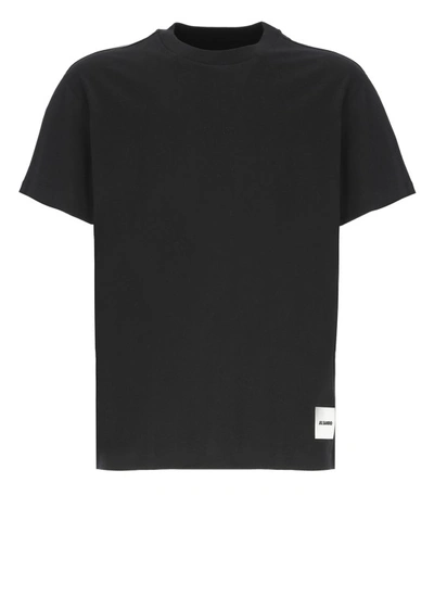 Jil Sander Three Cotton T-shirt Set In Black