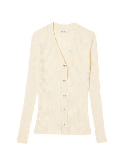 Sandro Women's Knitted Cardigan In Natural