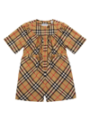 BURBERRY BABY GIRL'S & LITTLE GIRL'S GATHERED CHECK PLAYSUIT