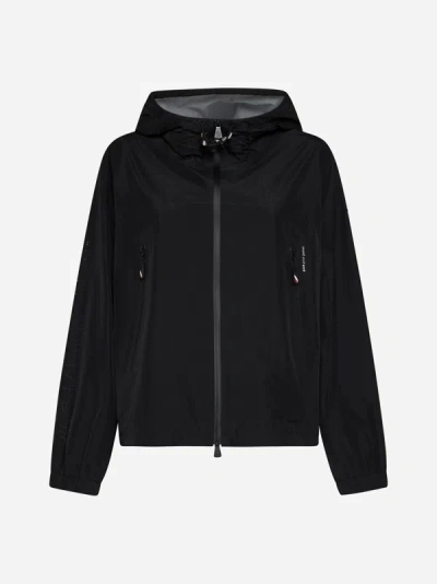 Moncler Fanes Hooded Nylon Jacket In Black