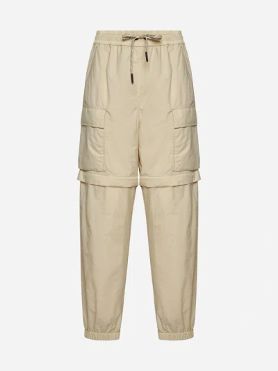 Moncler Grenoble Pocket Detailed Cargo Trousers In Beige