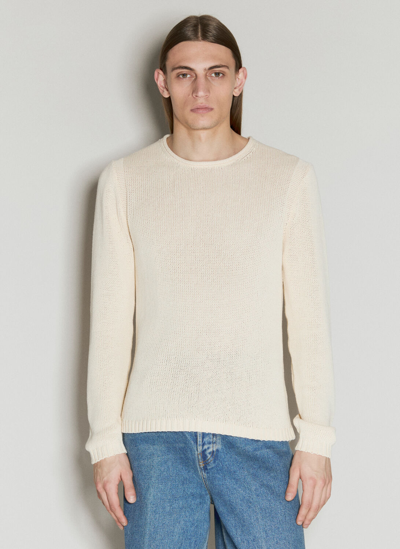 Guess Usa Open-knit Sweater In Beige