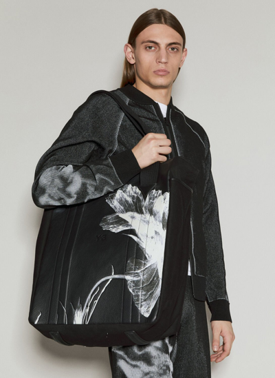 Y-3 Graphic Print Tote Bag In Black