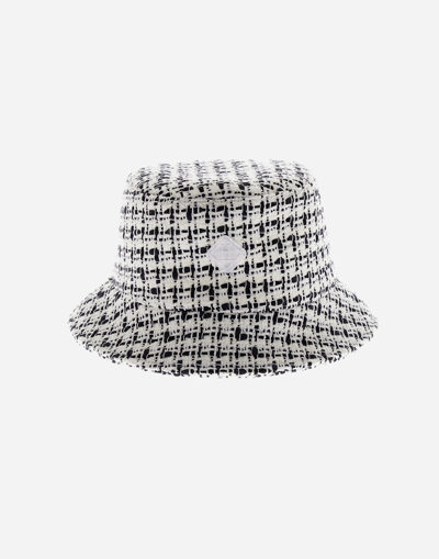 Herno Trend Tweed Hat In White