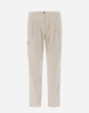 Herno Ultralight Crease Trousers In Natural